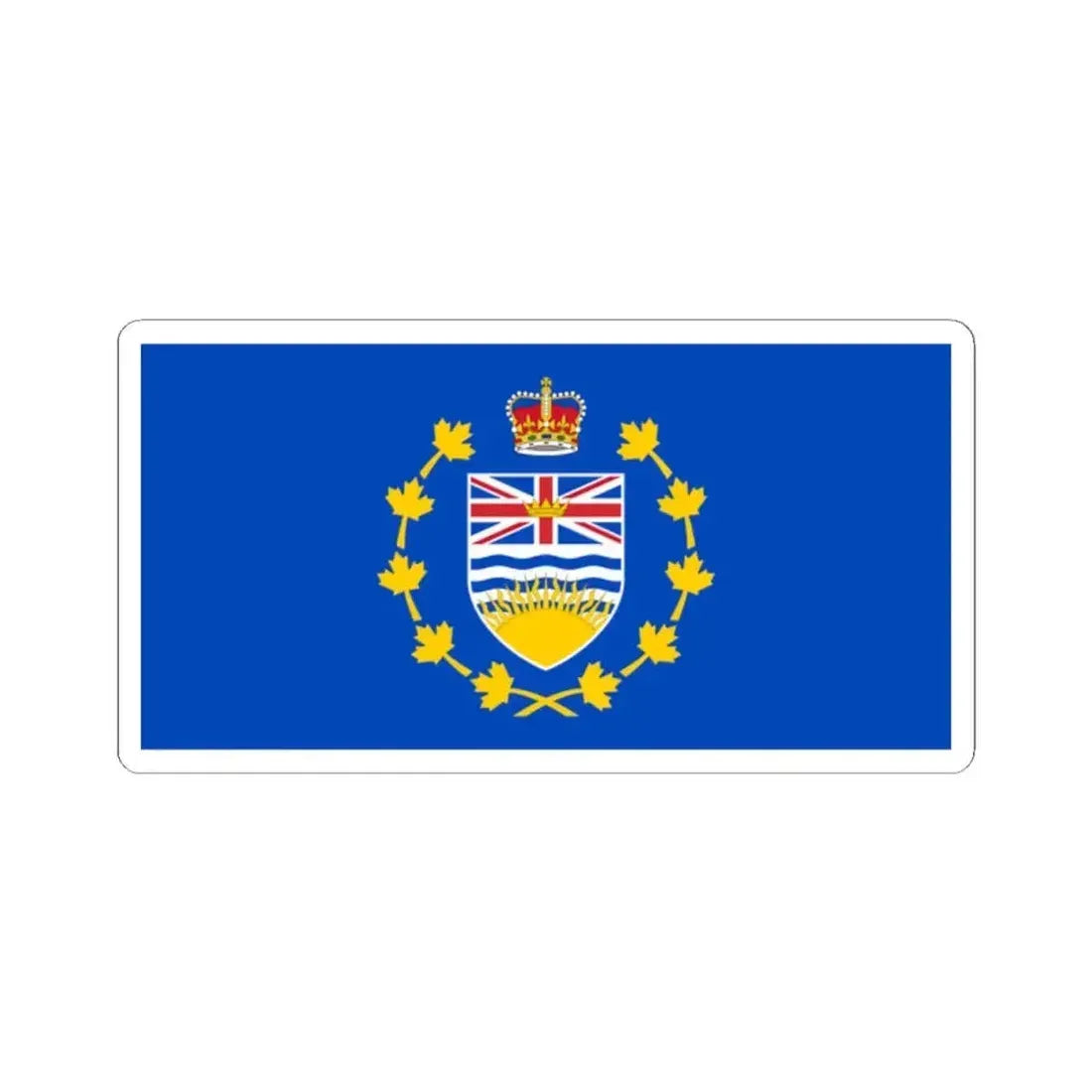 Flag of the Lieutenant-Governor of British Columbia (Canada) STICKER Vinyl Kiss-Cut Decal 2 Inch White - The Sticker Space