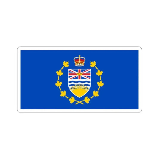 Flag of the Lieutenant-Governor of British Columbia (Canada) STICKER Vinyl Kiss-Cut Decal 2 Inch White - The Sticker Space