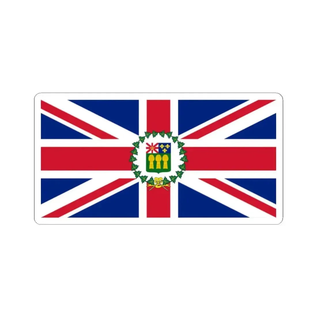 Flag of the Lieutenant-Governor of Manitoba 1870-1905 (Canada) STICKER Vinyl Kiss-Cut Decal 2 Inch White - The Sticker Space