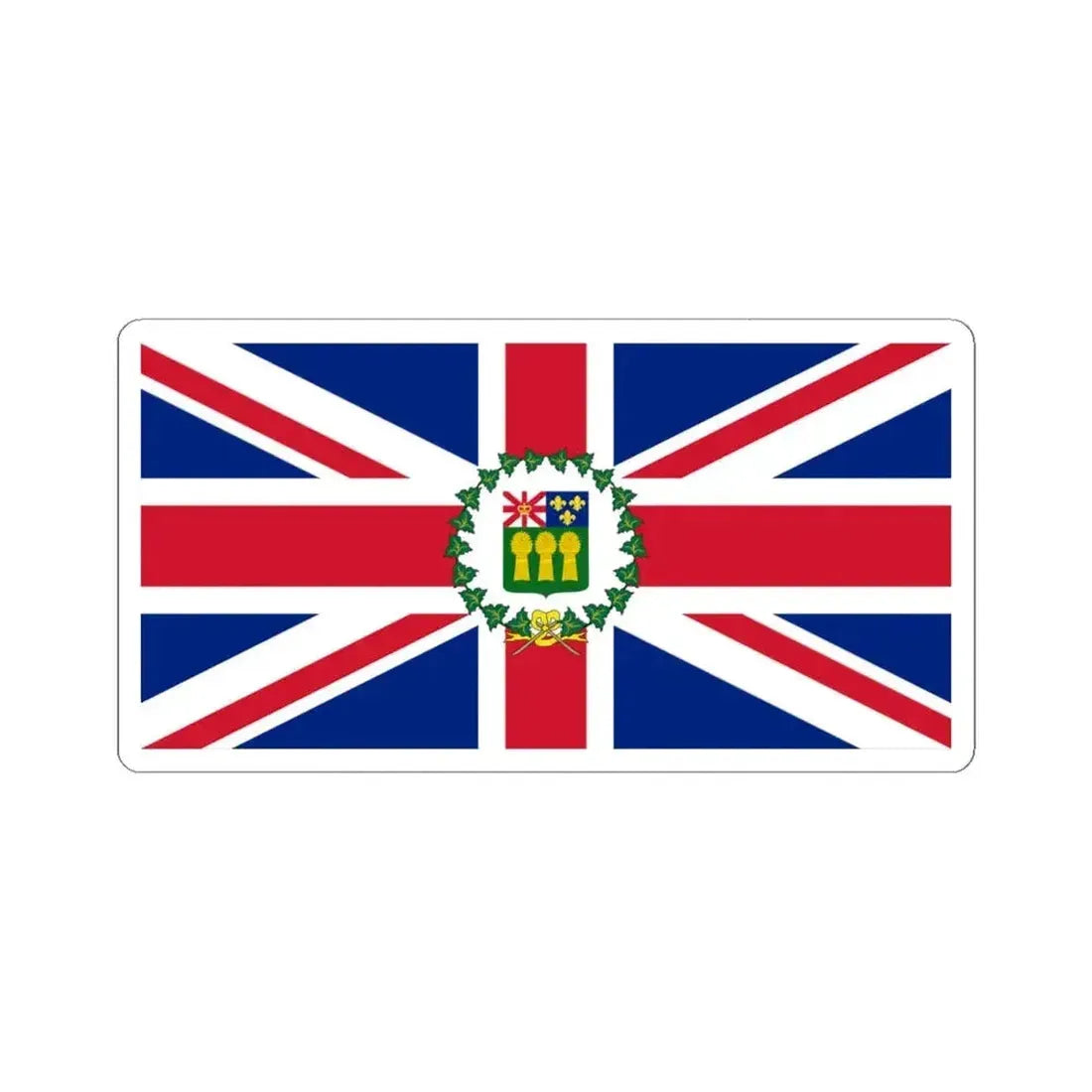 Flag of the Lieutenant-Governor of Manitoba 1870-1905 (Canada) STICKER Vinyl Kiss-Cut Decal 4 Inch White - The Sticker Space