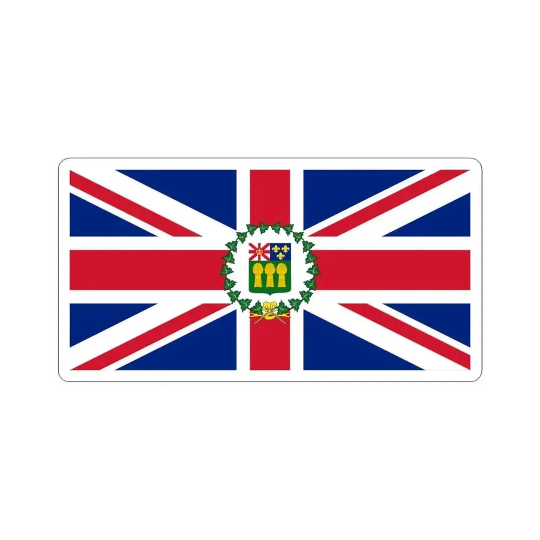 Flag of the Lieutenant-Governor of Manitoba 1870-1905 (Canada) STICKER Vinyl Kiss-Cut Decal 6 Inch White - The Sticker Space