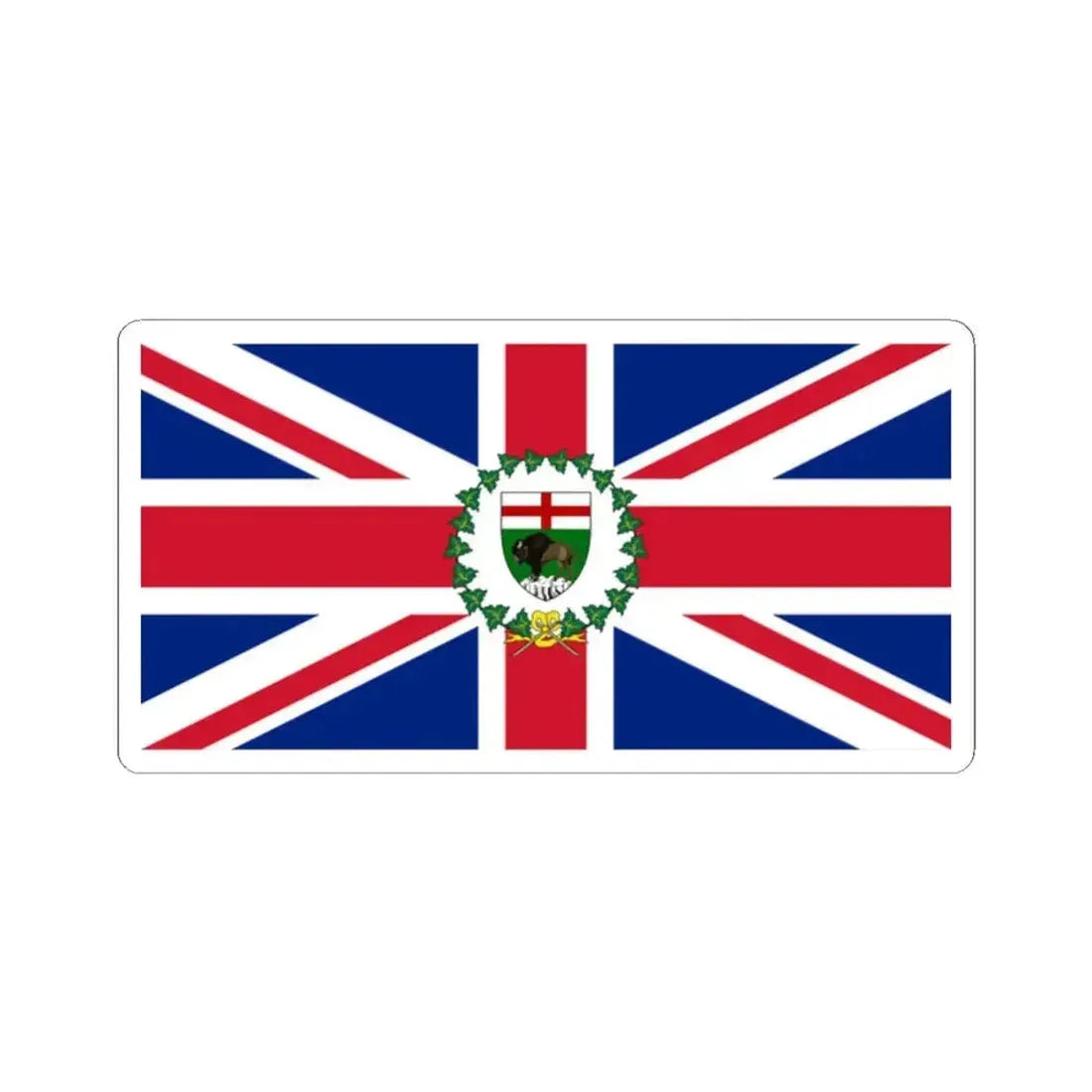 Flag of the Lieutenant-Governor of Manitoba 1905-1984 (Canada) STICKER Vinyl Kiss-Cut Decal 2 Inch White - The Sticker Space