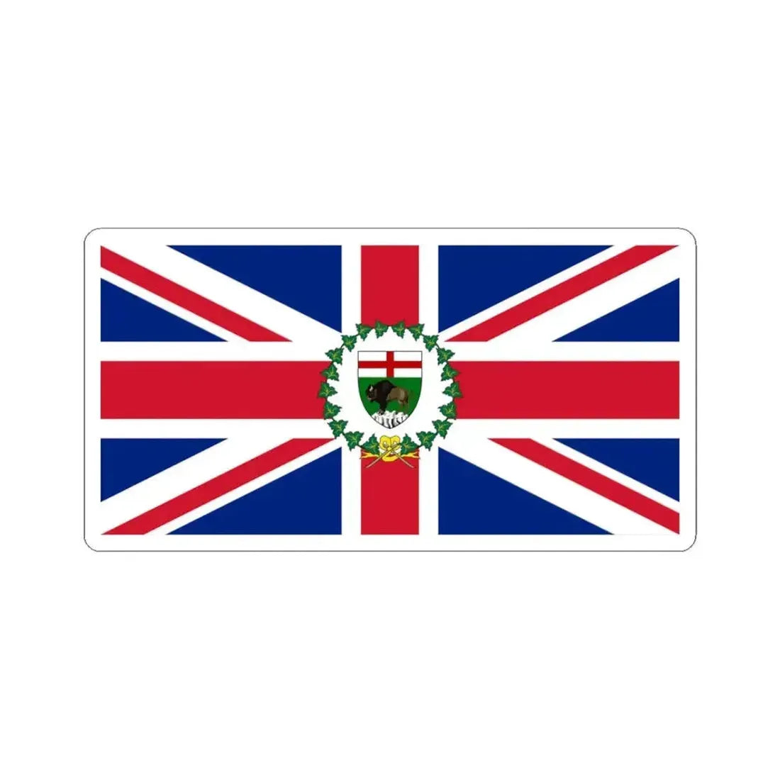 Flag of the Lieutenant-Governor of Manitoba 1905-1984 (Canada) STICKER Vinyl Kiss-Cut Decal 3 Inch White - The Sticker Space