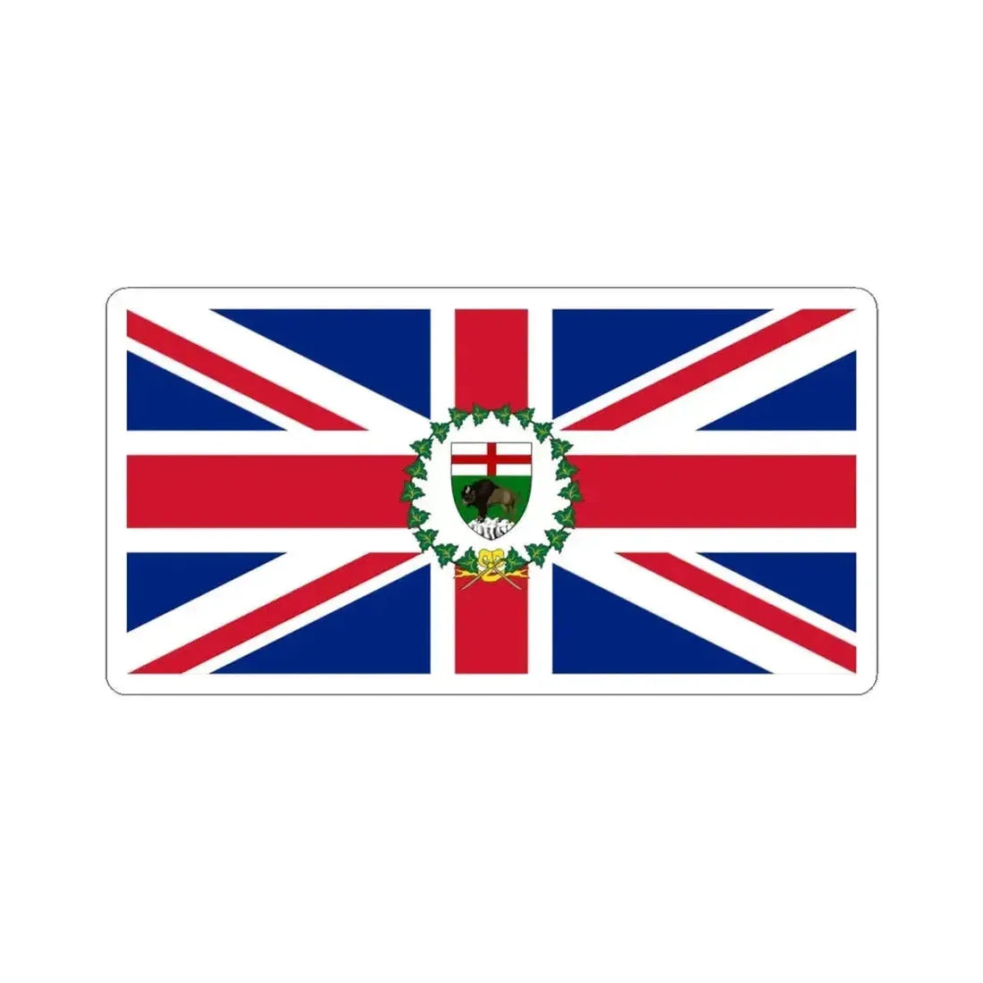 Flag of the Lieutenant-Governor of Manitoba 1905-1984 (Canada) STICKER Vinyl Kiss-Cut Decal 6 Inch White - The Sticker Space