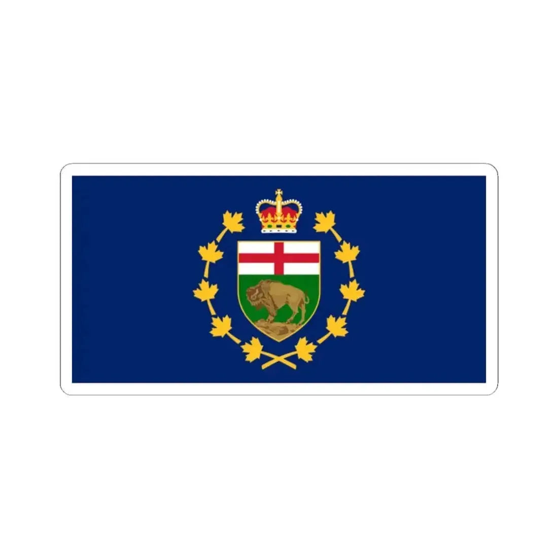 Flag of the Lieutenant-Governor of Manitoba (Canada) STICKER Vinyl Kiss-Cut Decal 2 Inch White - The Sticker Space