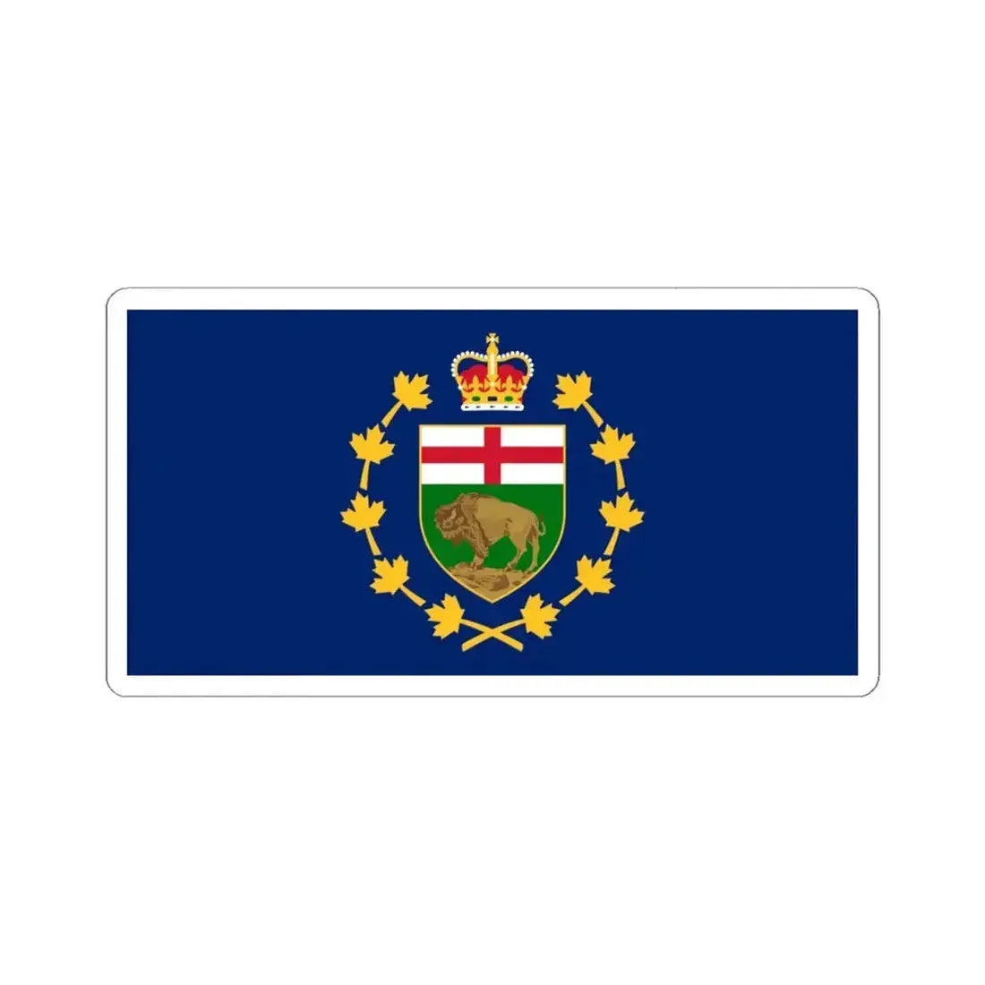 Flag of the Lieutenant-Governor of Manitoba (Canada) STICKER Vinyl Kiss-Cut Decal 4 Inch White - The Sticker Space