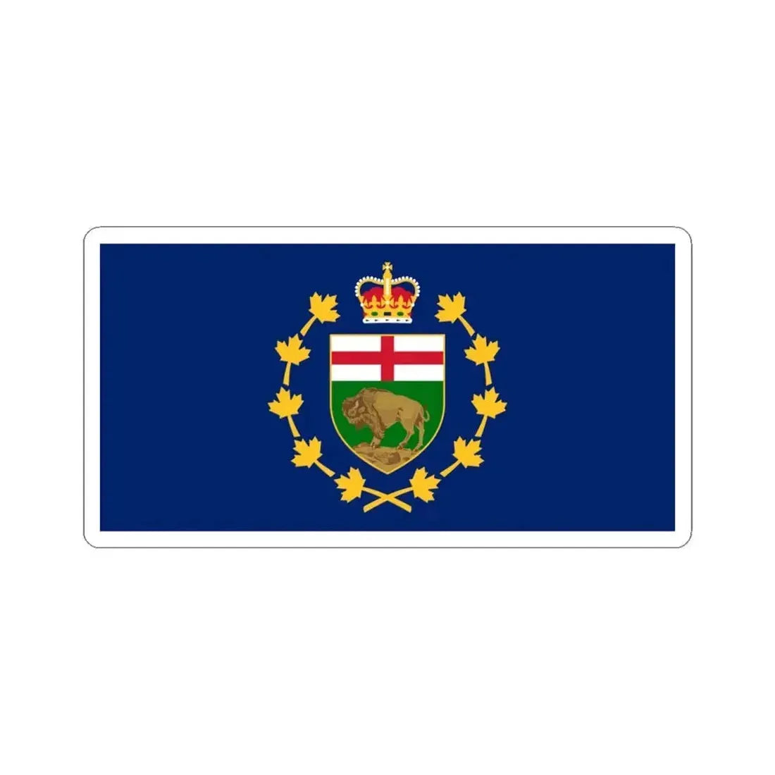 Flag of the Lieutenant-Governor of Manitoba (Canada) STICKER Vinyl Kiss-Cut Decal 6 Inch White - The Sticker Space