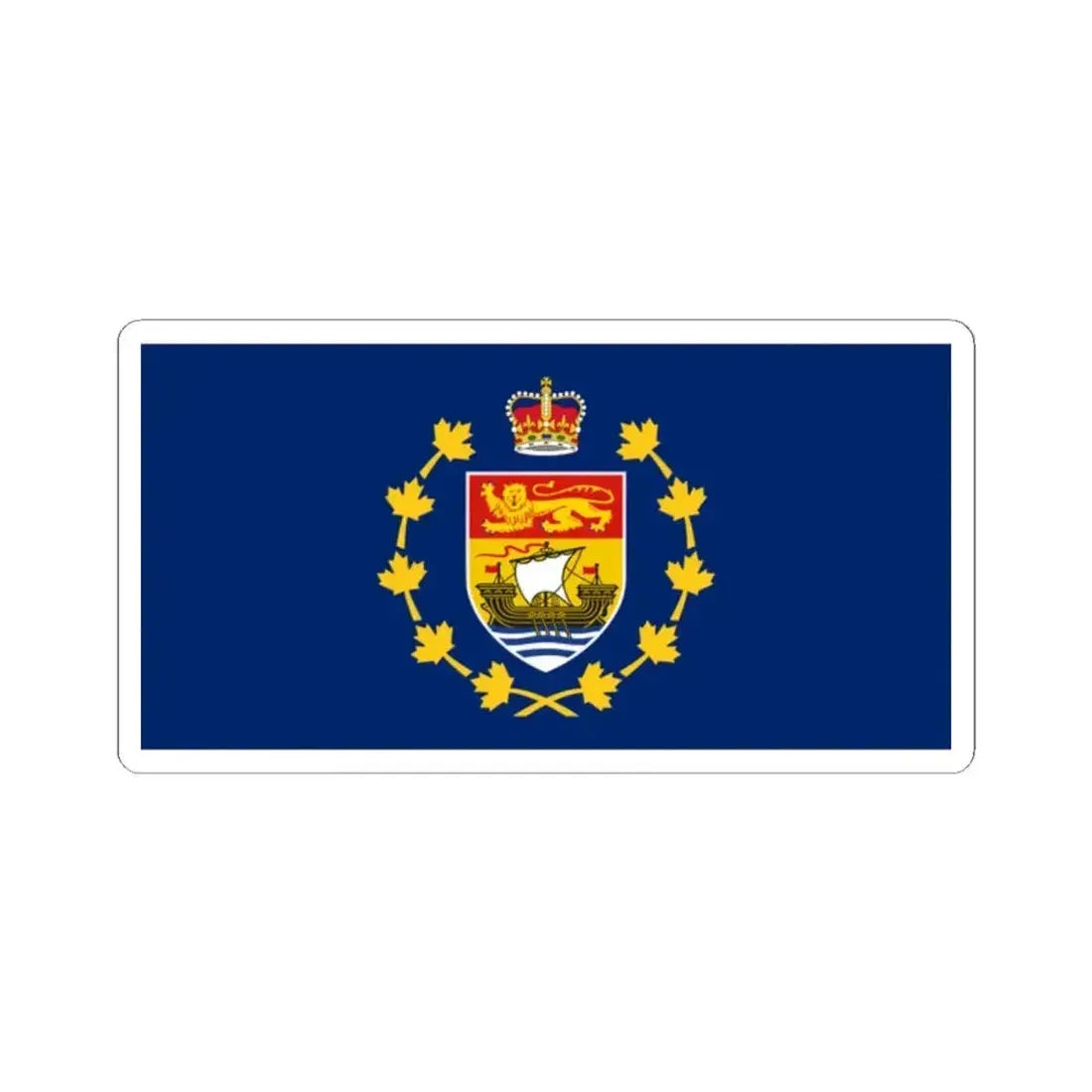 Flag of the Lieutenant-Governor of New Brunswick (Canada) STICKER Vinyl Kiss-Cut Decal 2 Inch White - The Sticker Space
