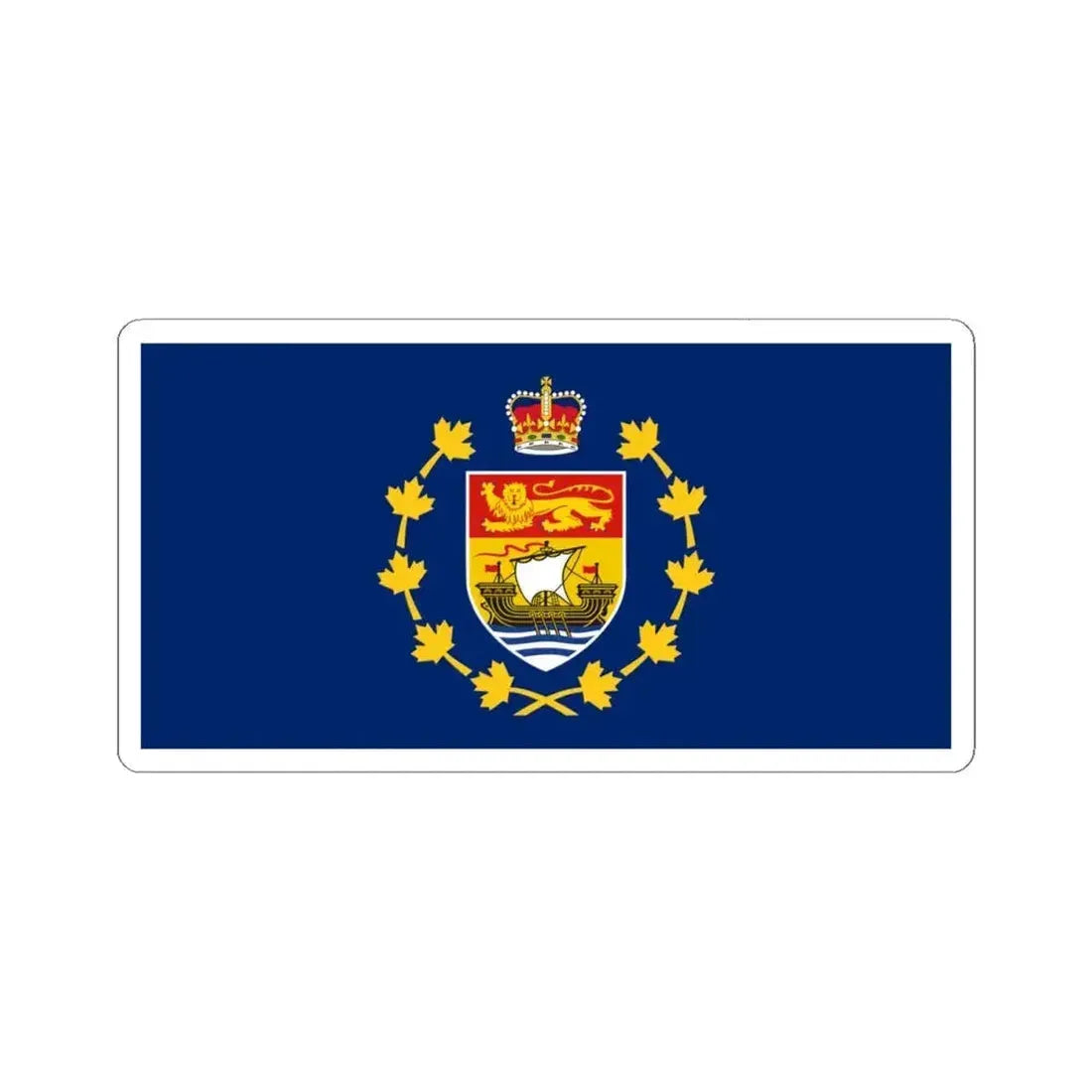 Flag of the Lieutenant-Governor of New Brunswick (Canada) STICKER Vinyl Kiss-Cut Decal 4 Inch White - The Sticker Space