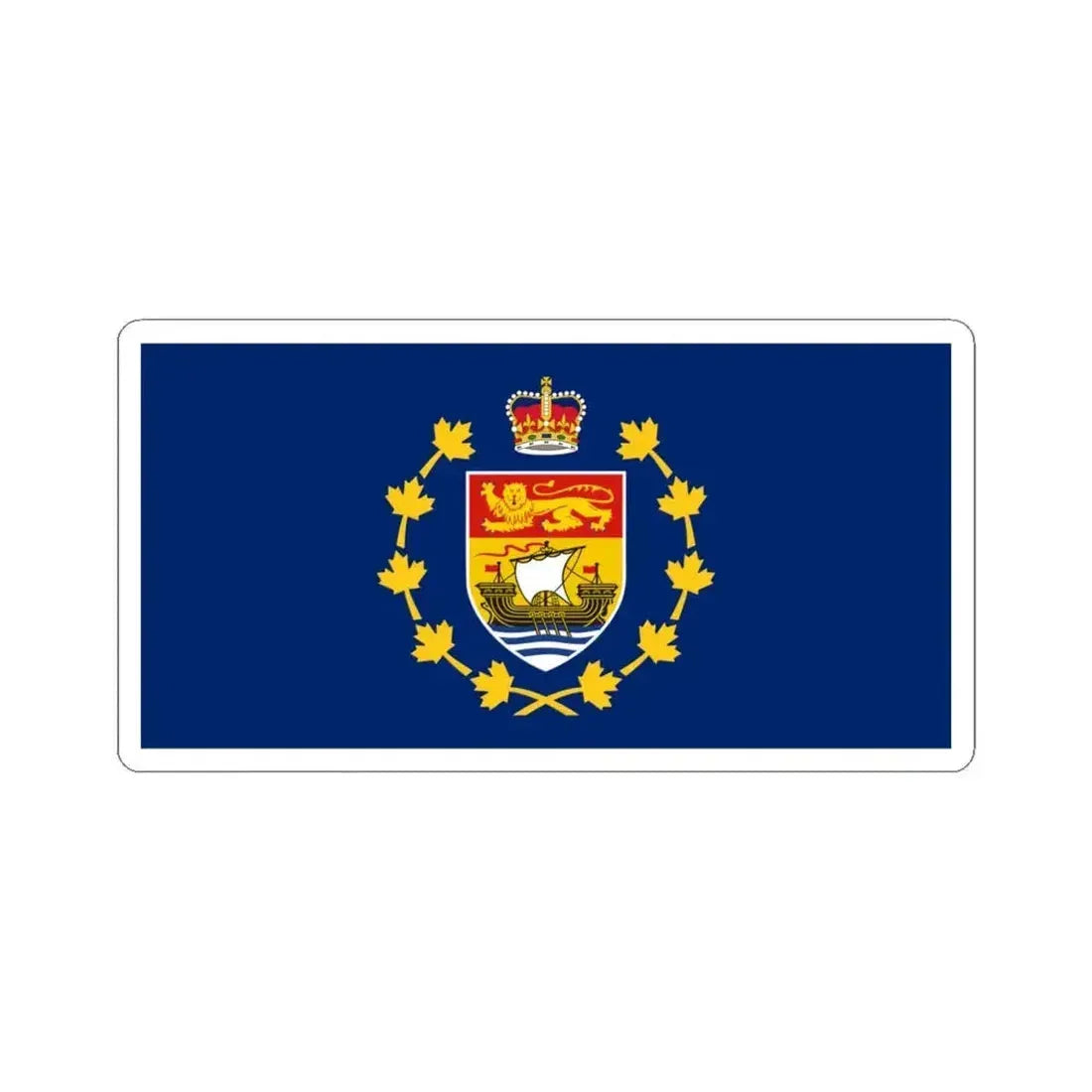 Flag of the Lieutenant-Governor of New Brunswick (Canada) STICKER Vinyl Kiss-Cut Decal 6 Inch White - The Sticker Space