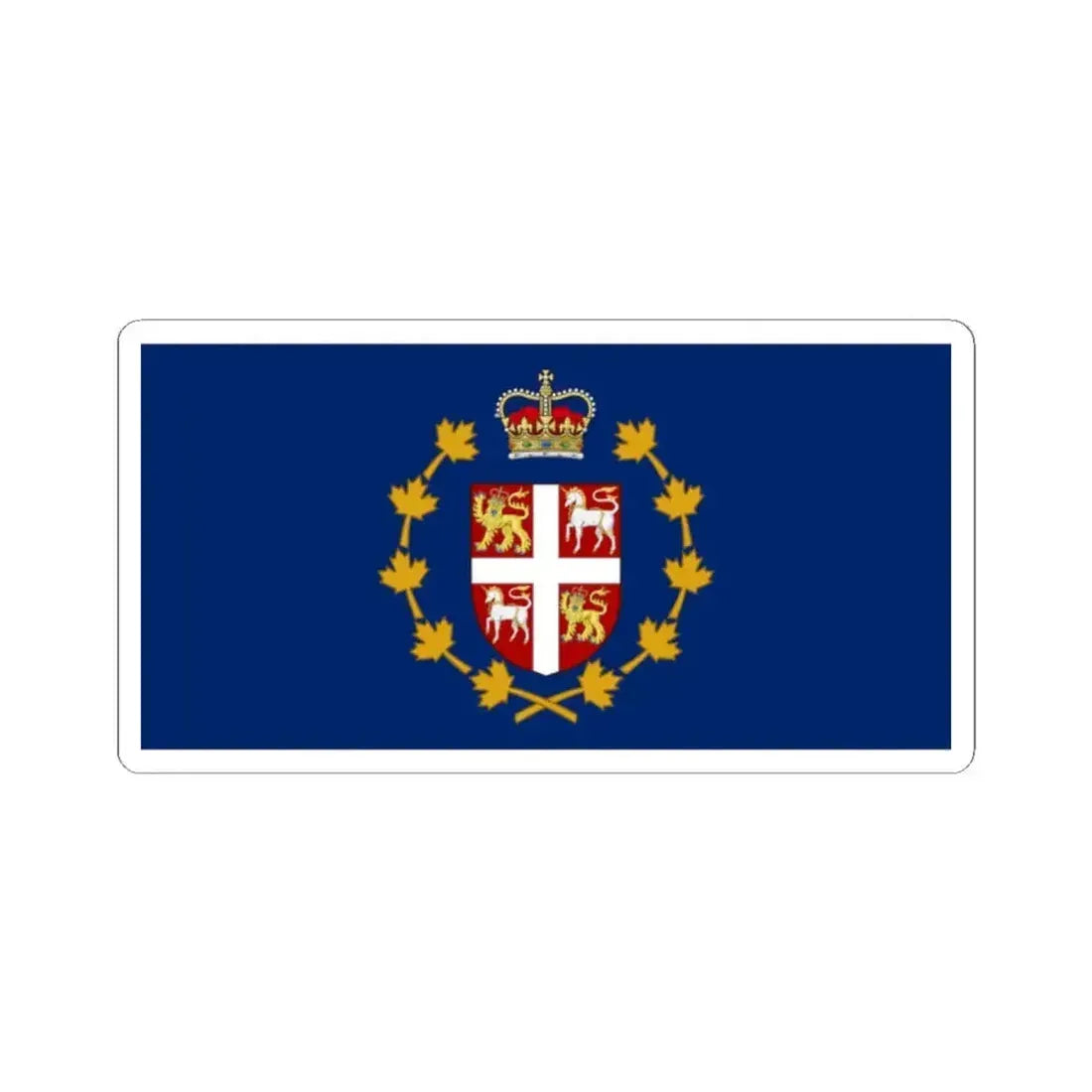 Flag of the Lieutenant Governor of Newfoundland and Labrador (Canada) STICKER Vinyl Kiss-Cut Decal 2 Inch White - The Sticker Space