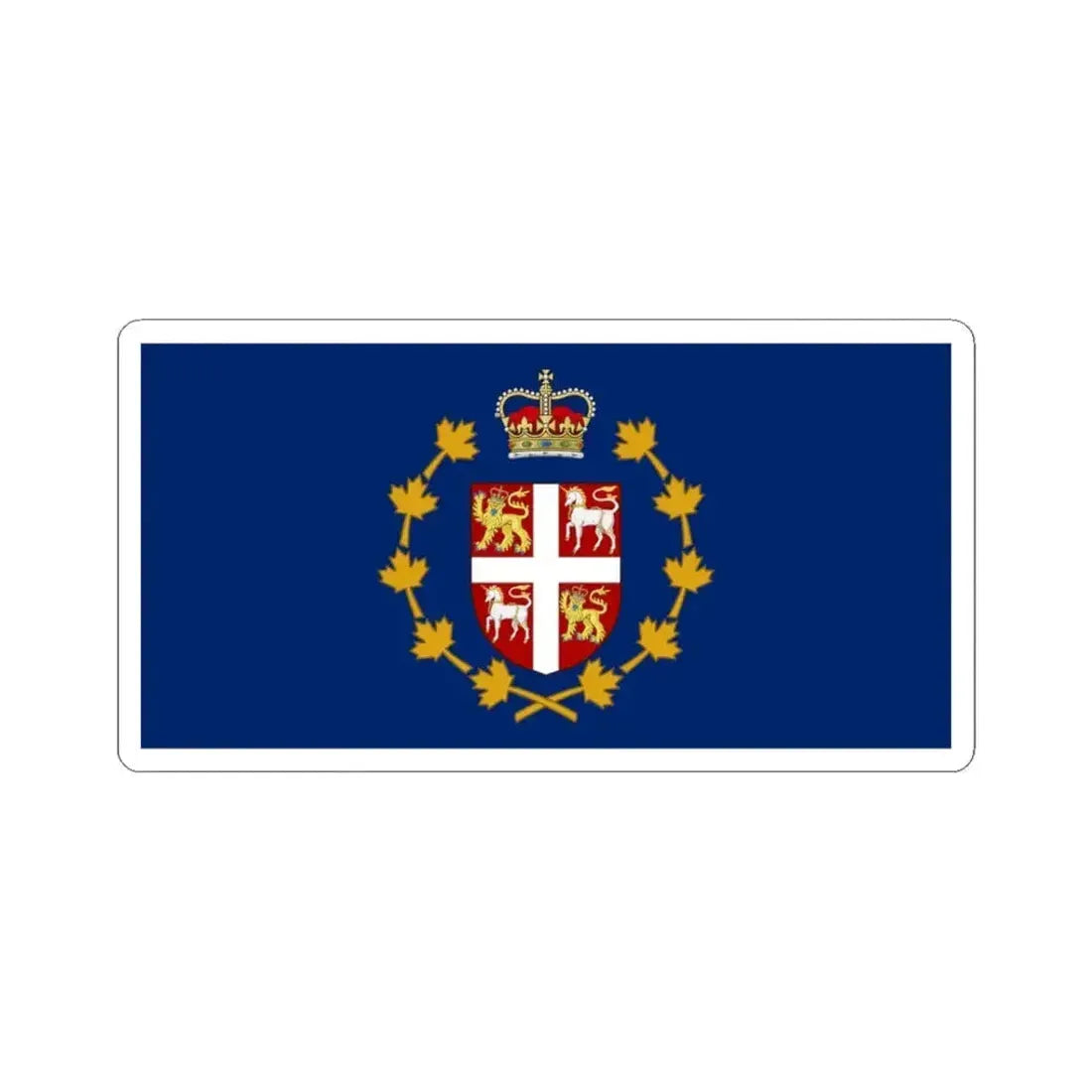 Flag of the Lieutenant Governor of Newfoundland and Labrador (Canada) STICKER Vinyl Kiss-Cut Decal 3 Inch White - The Sticker Space
