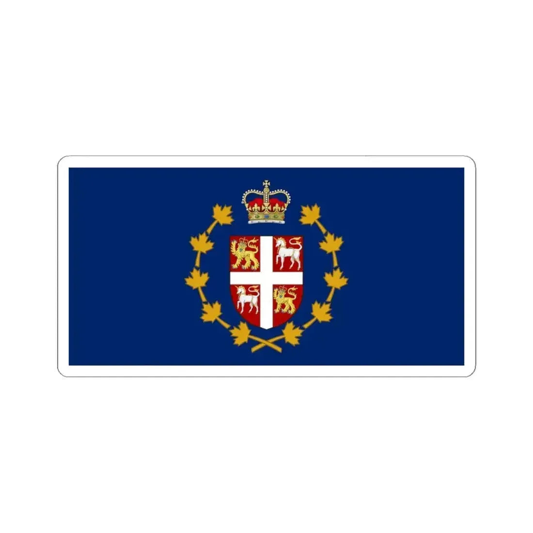 Flag of the Lieutenant Governor of Newfoundland and Labrador (Canada) STICKER Vinyl Kiss-Cut Decal 4 Inch White - The Sticker Space