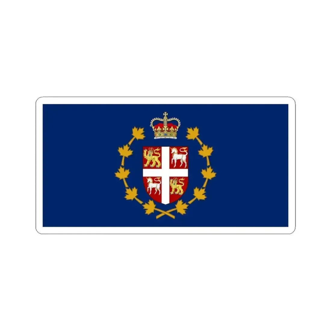 Flag of the Lieutenant Governor of Newfoundland and Labrador (Canada) STICKER Vinyl Kiss-Cut Decal 6 Inch White - The Sticker Space
