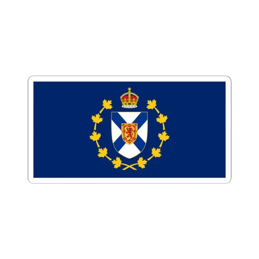 Flag of the Lieutenant-Governor of Nova Scotia (Canada) STICKER Vinyl Kiss-Cut Decal 2 Inch White - The Sticker Space