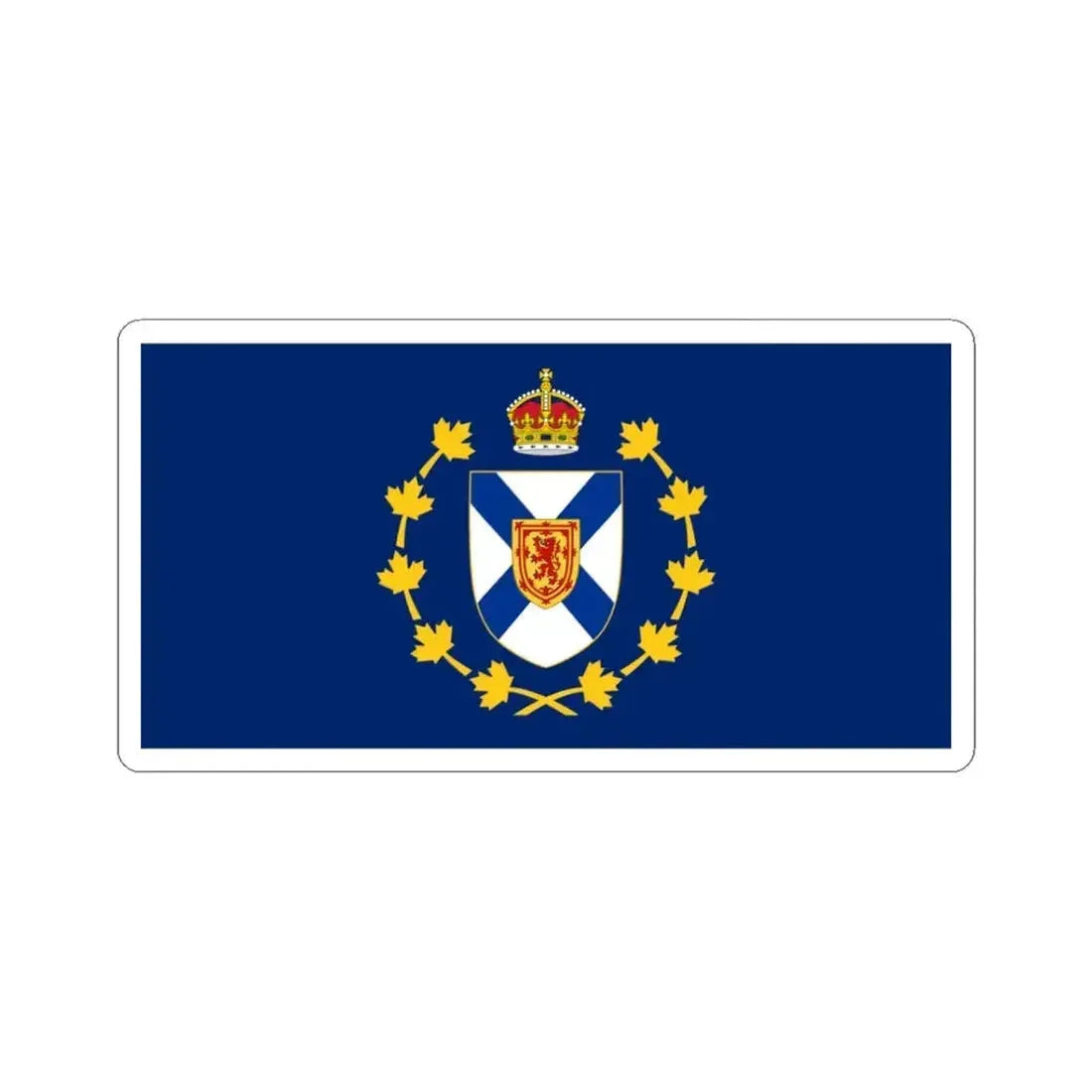 Flag of the Lieutenant-Governor of Nova Scotia (Canada) STICKER Vinyl Kiss-Cut Decal 3 Inch White - The Sticker Space