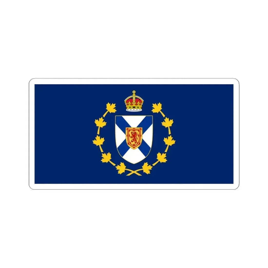 Flag of the Lieutenant-Governor of Nova Scotia (Canada) STICKER Vinyl Kiss-Cut Decal 4 Inch White - The Sticker Space