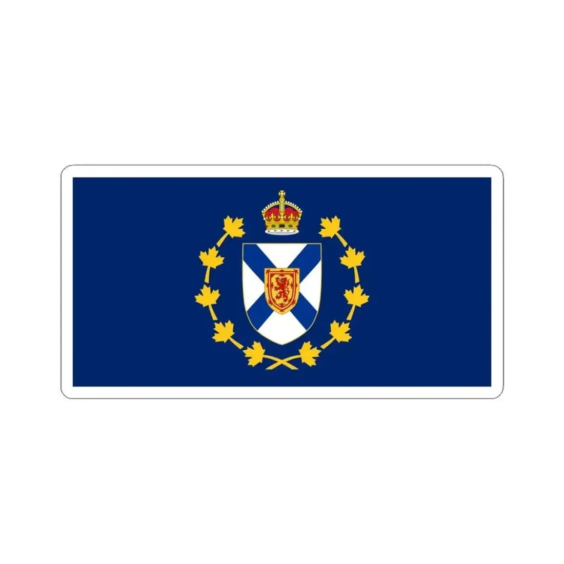 Flag of the Lieutenant-Governor of Nova Scotia (Canada) STICKER Vinyl Kiss-Cut Decal 6 Inch White - The Sticker Space