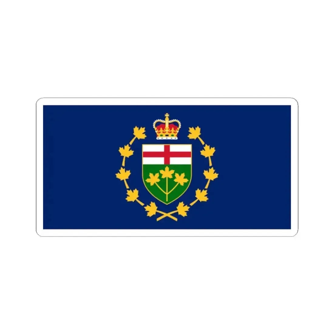 Flag of the Lieutenant-Governor of Ontario (Canada) STICKER Vinyl Kiss-Cut Decal 2 Inch White - The Sticker Space