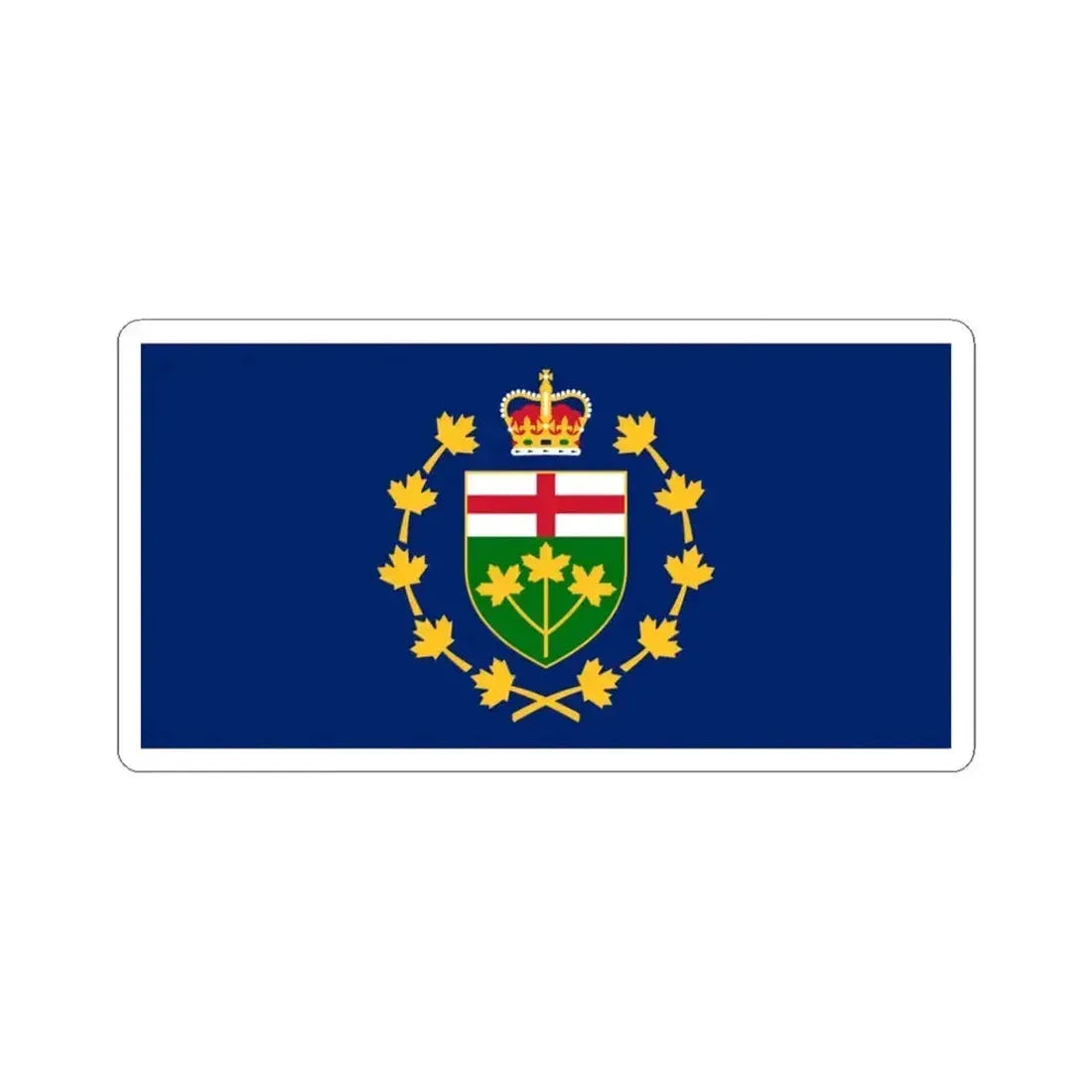 Flag of the Lieutenant-Governor of Ontario (Canada) STICKER Vinyl Kiss-Cut Decal 3 Inch White - The Sticker Space