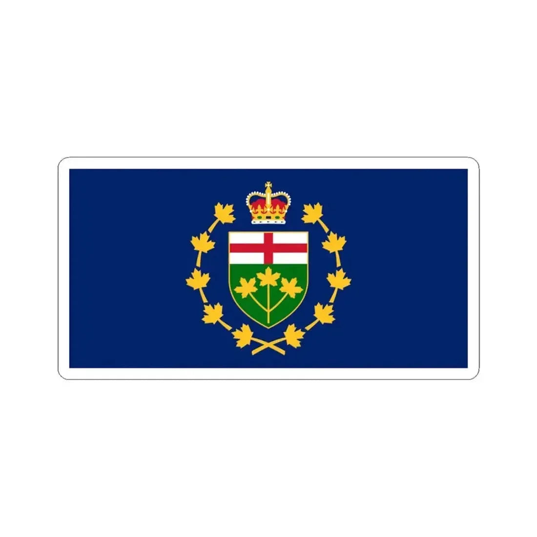 Flag of the Lieutenant-Governor of Ontario (Canada) STICKER Vinyl Kiss-Cut Decal 6 Inch White - The Sticker Space