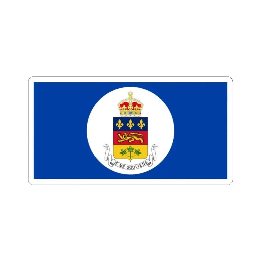 Flag of the Lieutenant-Governor of Quebec (Canada) STICKER Vinyl Kiss-Cut Decal 2 Inch White - The Sticker Space