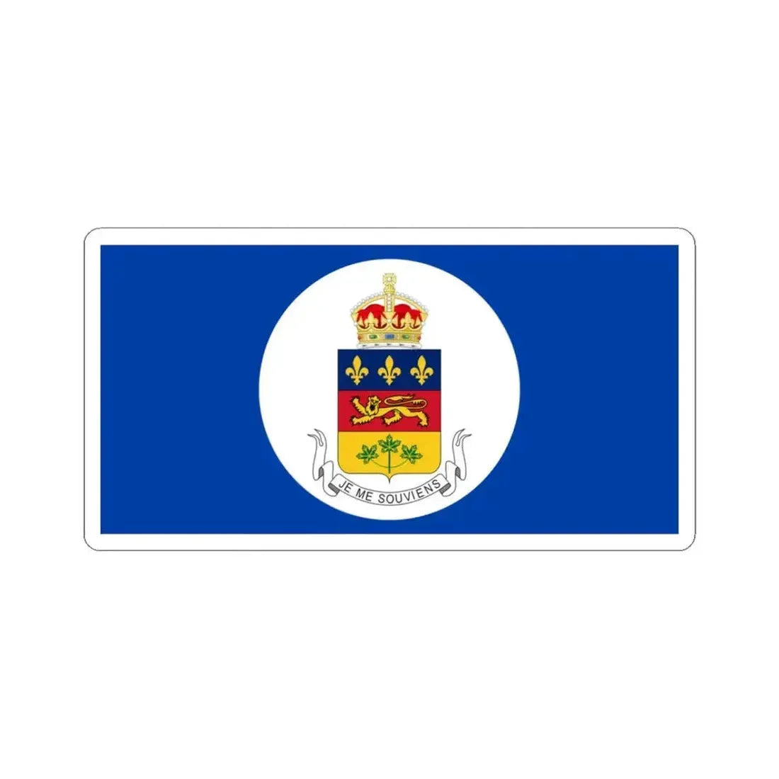 Flag of the Lieutenant-Governor of Quebec (Canada) STICKER Vinyl Kiss-Cut Decal 3 Inch White - The Sticker Space