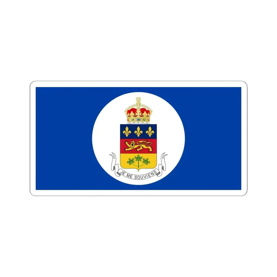 Flag of the Lieutenant-Governor of Quebec (Canada) STICKER Vinyl Kiss-Cut Decal 4 Inch White - The Sticker Space