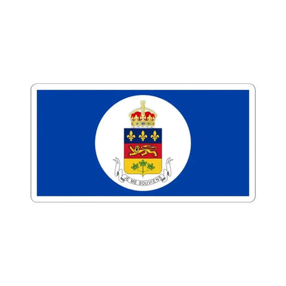 Flag of the Lieutenant-Governor of Quebec (Canada) STICKER Vinyl Kiss-Cut Decal 4 Inch White - The Sticker Space