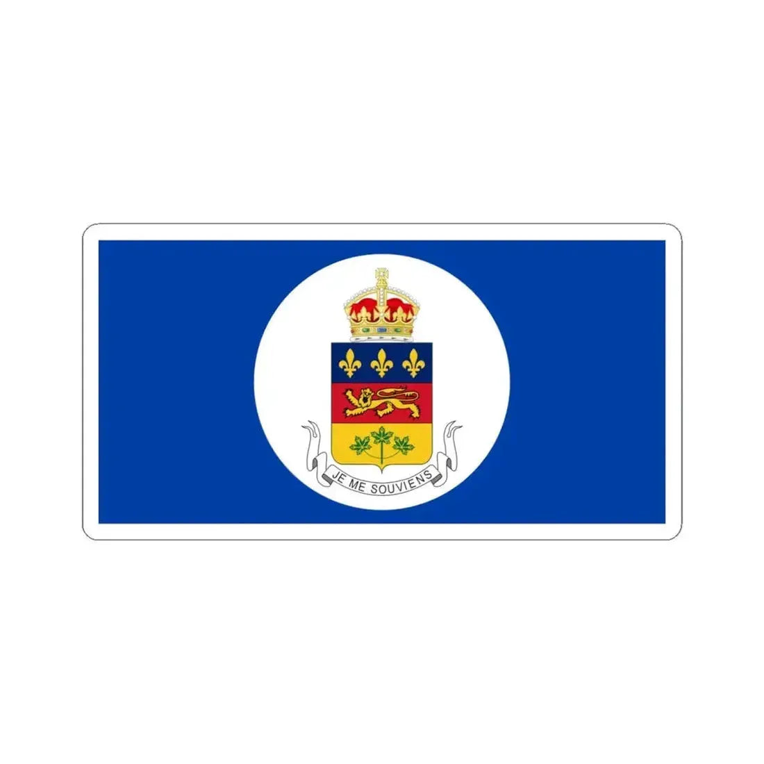 Flag of the Lieutenant-Governor of Quebec (Canada) STICKER Vinyl Kiss-Cut Decal 6 Inch White - The Sticker Space