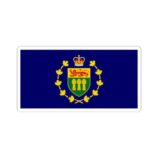 Flag of the Lieutenant-Governor of Saskatchewan (Canada) STICKER Vinyl Kiss-Cut Decal 2 Inch White - The Sticker Space