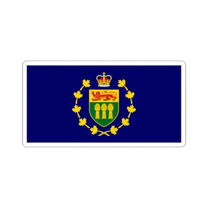 Flag of the Lieutenant-Governor of Saskatchewan (Canada) STICKER Vinyl Kiss-Cut Decal 3 Inch White - The Sticker Space