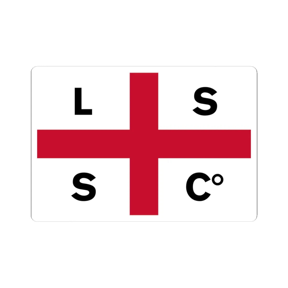 Flag of the Limerick Steamship Company (Ireland) STICKER Vinyl Kiss-Cut Decal 4 Inch White - The Sticker Space