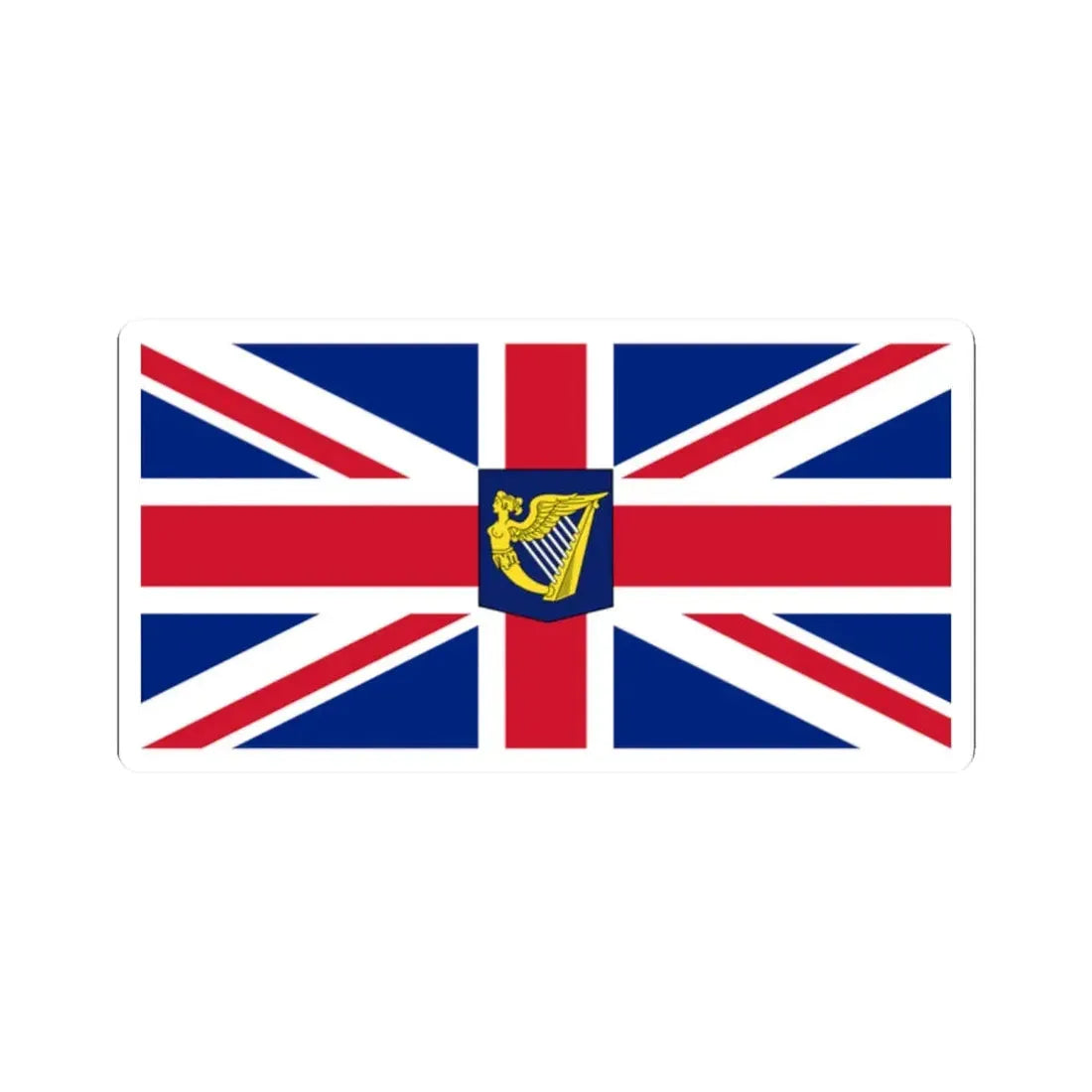 Flag of the Lord Lieutenant of Ireland (Ireland) STICKER Vinyl Kiss-Cut Decal 2 Inch White - The Sticker Space