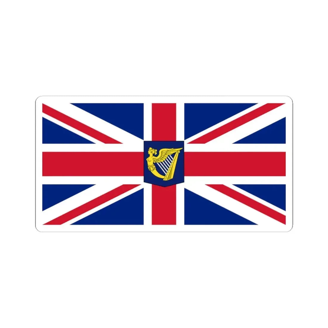 Flag of the Lord Lieutenant of Ireland (Ireland) STICKER Vinyl Kiss-Cut Decal 3 Inch White - The Sticker Space