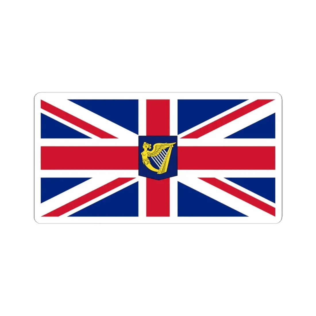 Flag of the Lord Lieutenant of Ireland (Ireland) STICKER Vinyl Kiss-Cut Decal 4 Inch White - The Sticker Space