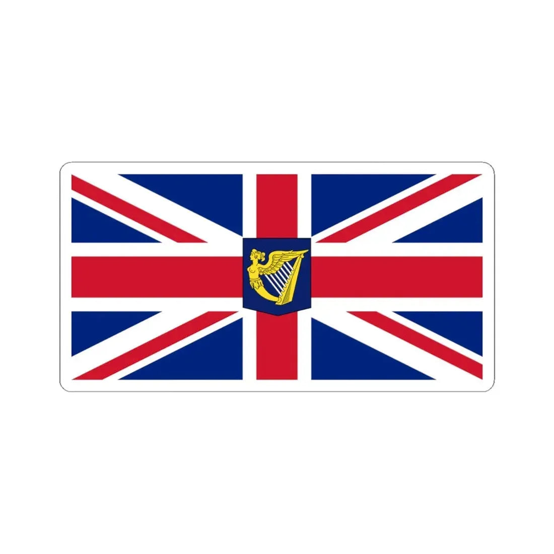 Flag of the Lord Lieutenant of Ireland (Ireland) STICKER Vinyl Kiss-Cut Decal 6 Inch White - The Sticker Space