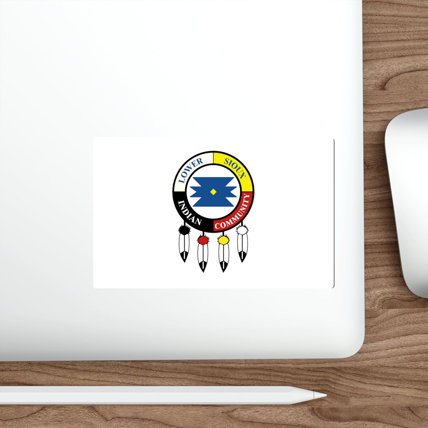 Flag of the Lower Sioux Indian Community STICKER Vinyl Die-Cut Decal-The Sticker Space