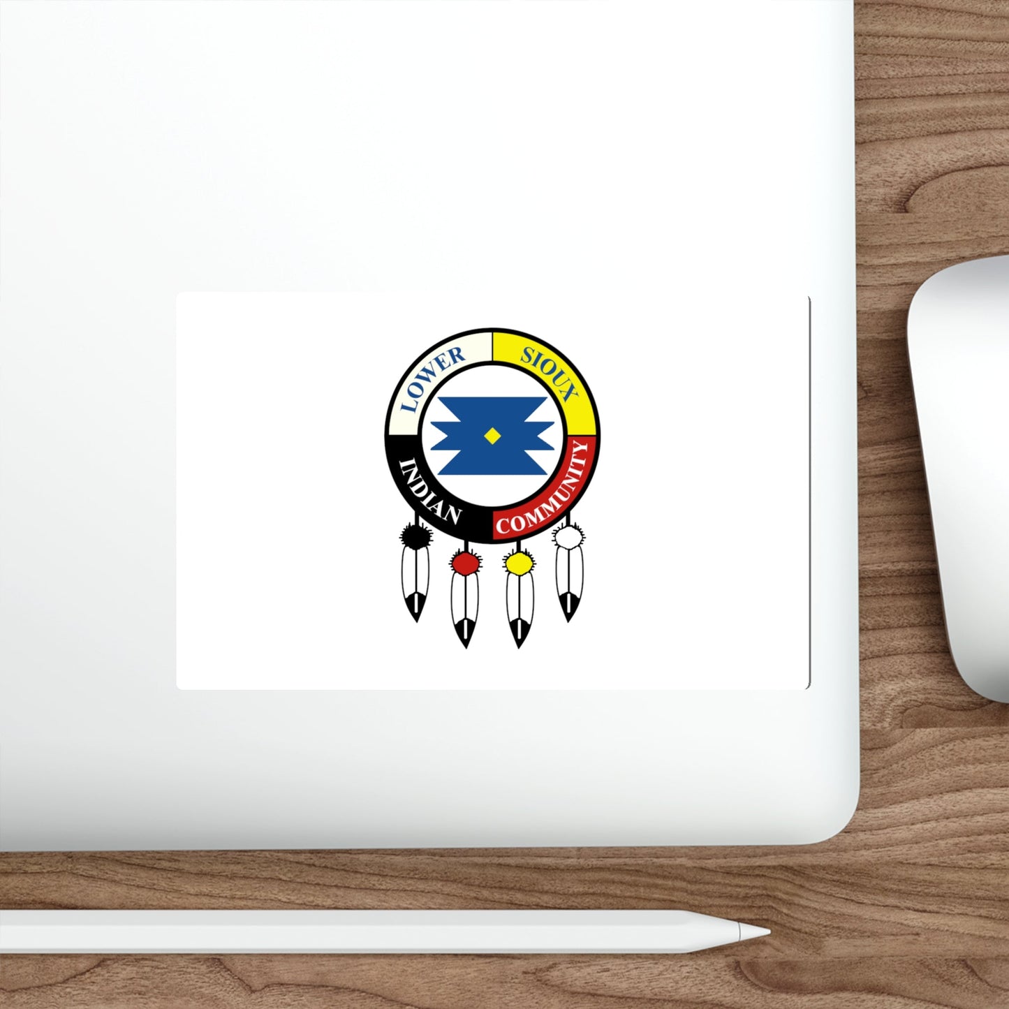 Flag of the Lower Sioux Indian Community STICKER Vinyl Die-Cut Decal-The Sticker Space