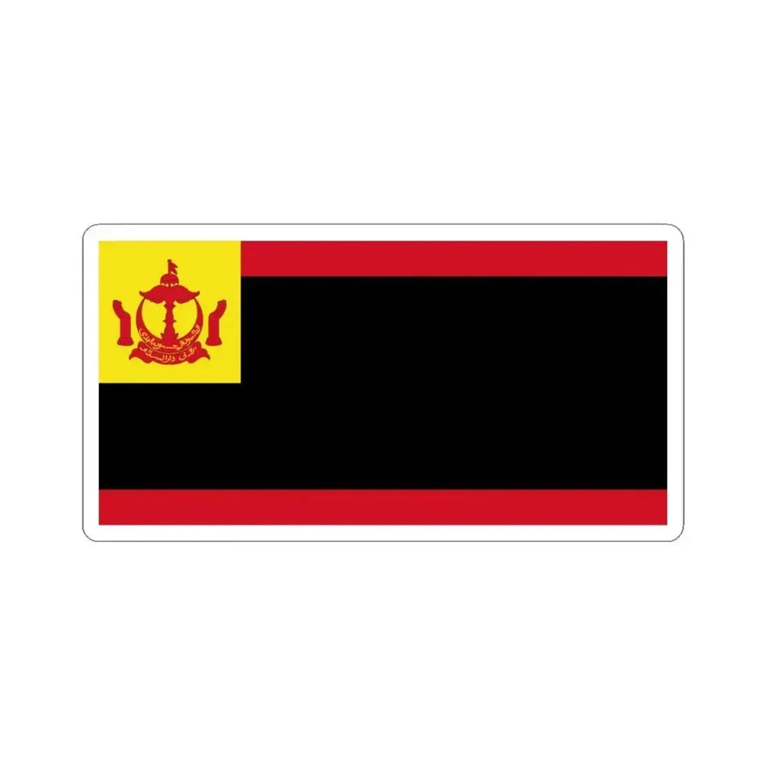 Flag of the Manteri Darat (Brunei) STICKER Vinyl Kiss-Cut Decal 6 Inch White - The Sticker Space