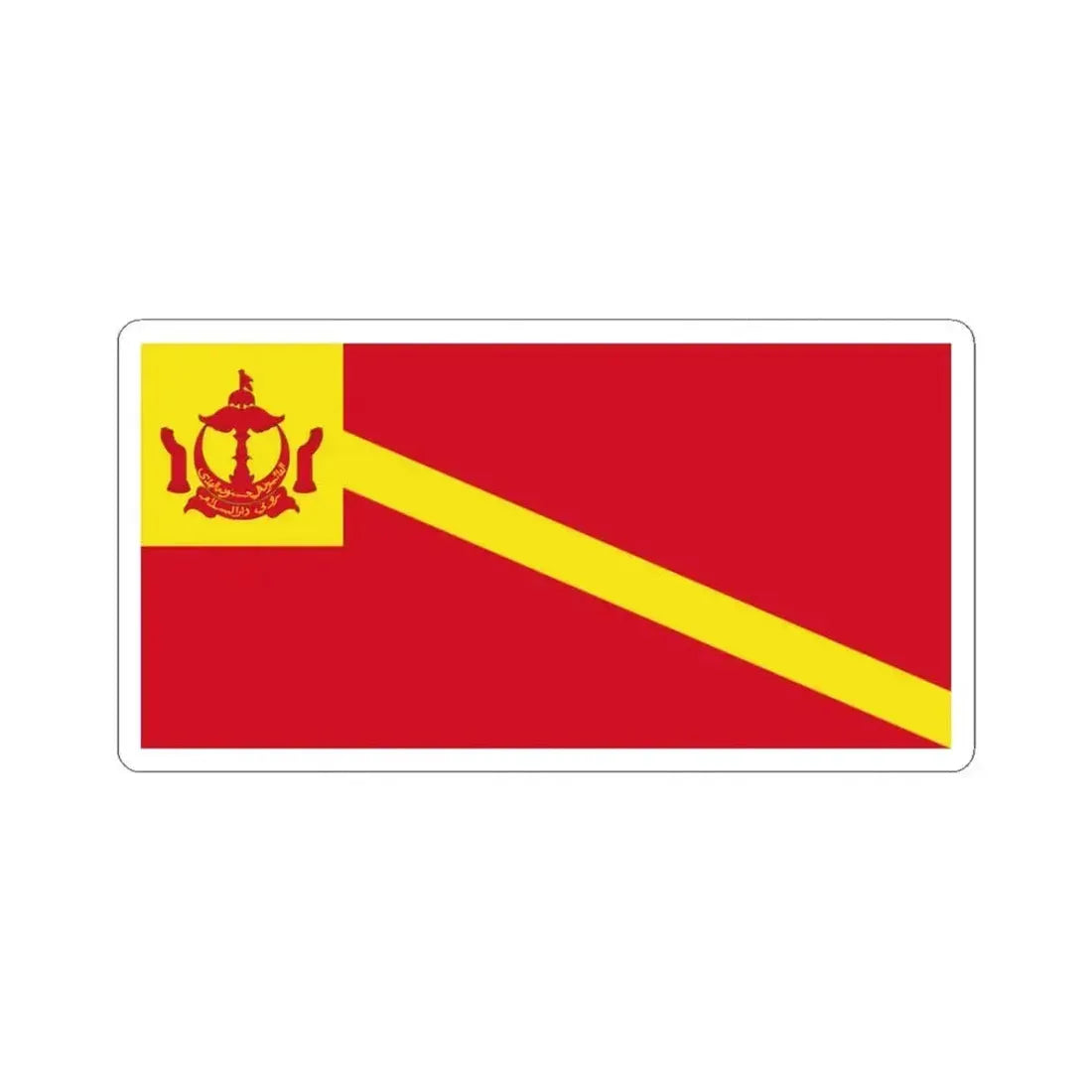 Flag of the Manteri Hulubalang (Brunei) STICKER Vinyl Kiss-Cut Decal 3 Inch White - The Sticker Space