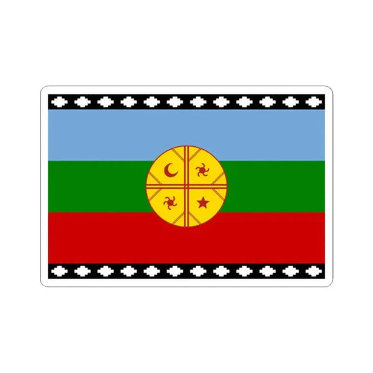 Flag of the Mapuches 1992 (Argentina) STICKER Vinyl Kiss-Cut Decal 2 Inch White - The Sticker Space