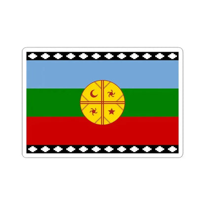 Flag of the Mapuches 1992 (Argentina) STICKER Vinyl Kiss-Cut Decal 3 Inch White - The Sticker Space