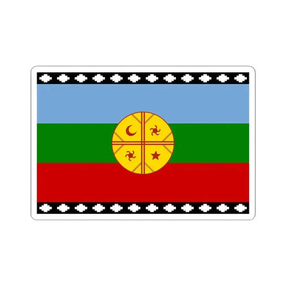Flag of the Mapuches 1992 (Argentina) STICKER Vinyl Kiss-Cut Decal 4 Inch White - The Sticker Space
