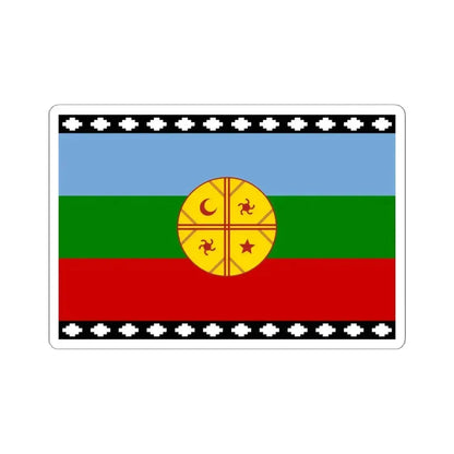Flag of the Mapuches 1992 (Argentina) STICKER Vinyl Kiss-Cut Decal 6 Inch White - The Sticker Space