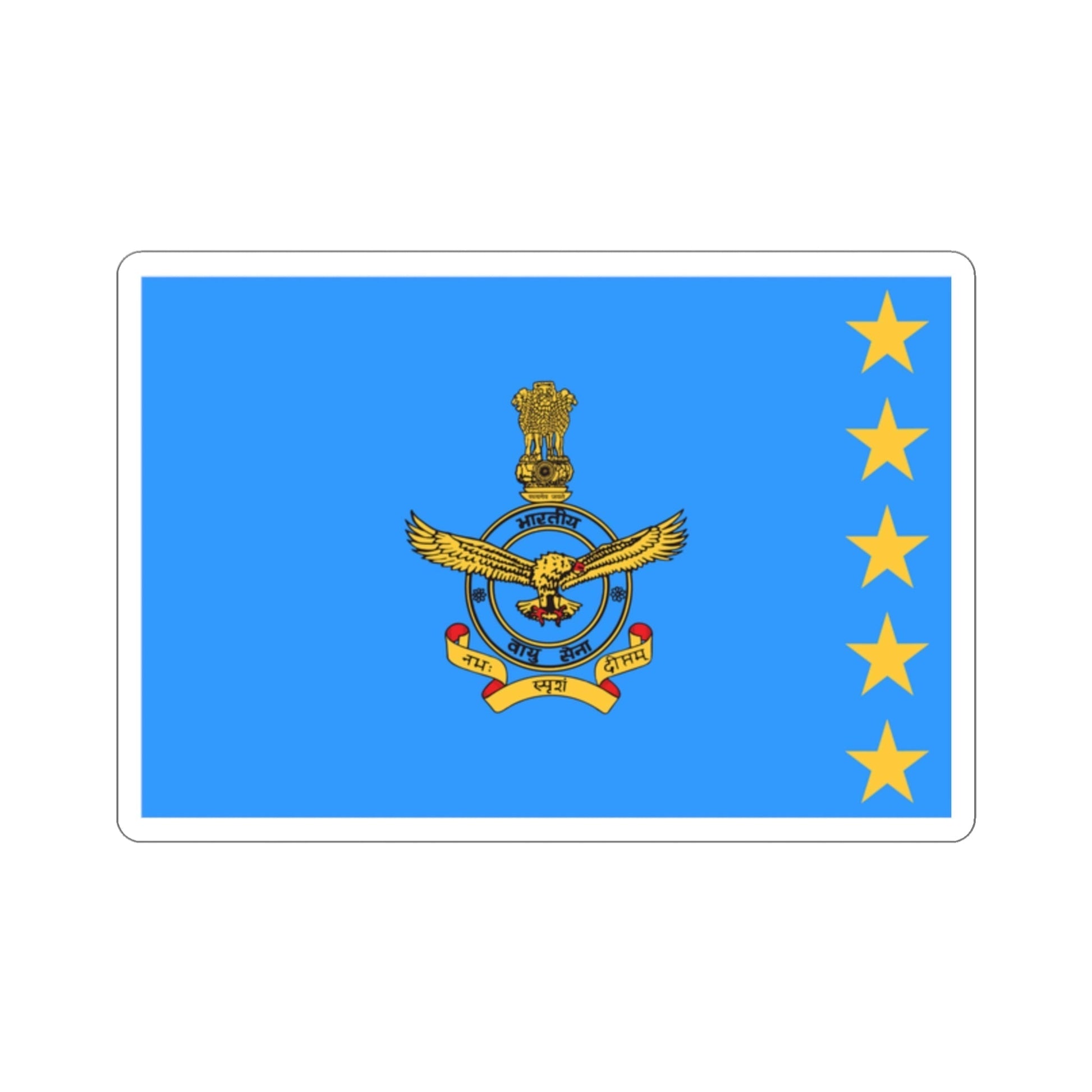 Flag of the Marshal of the Air Force (India) STICKER Vinyl Die-Cut Decal-2 Inch-The Sticker Space