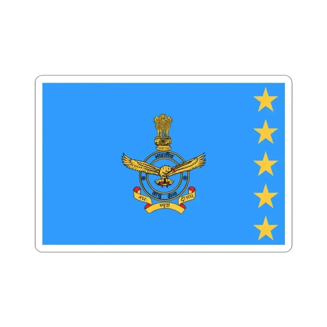 Flag of the Marshal of the Air Force (India) STICKER Vinyl Die-Cut Decal 2 Inch - The Sticker Space