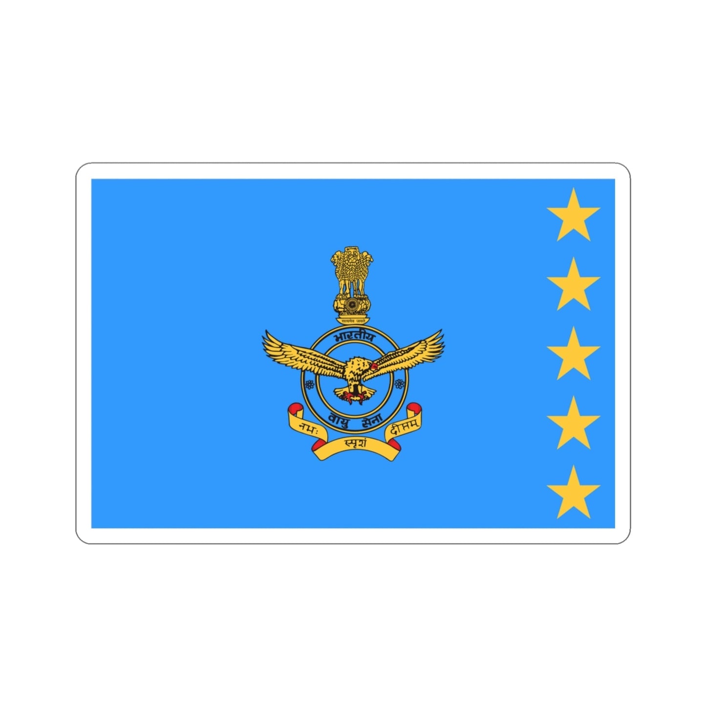 Flag of the Marshal of the Air Force (India) STICKER Vinyl Die-Cut Decal-3 Inch-The Sticker Space