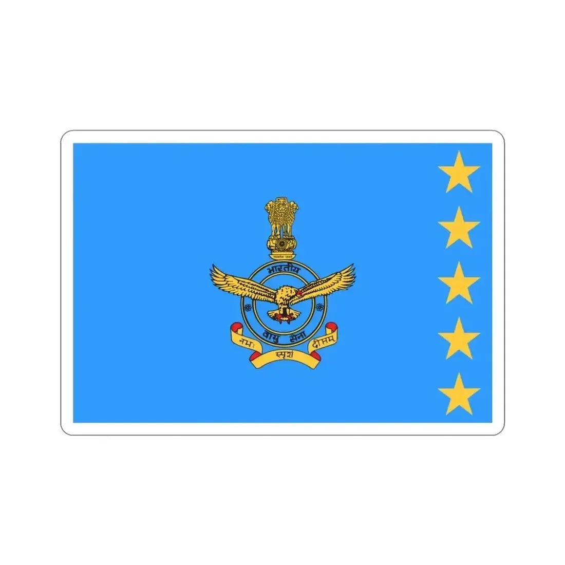 Flag of the Marshal of the Air Force (India) STICKER Vinyl Die-Cut Decal 3 Inch - The Sticker Space