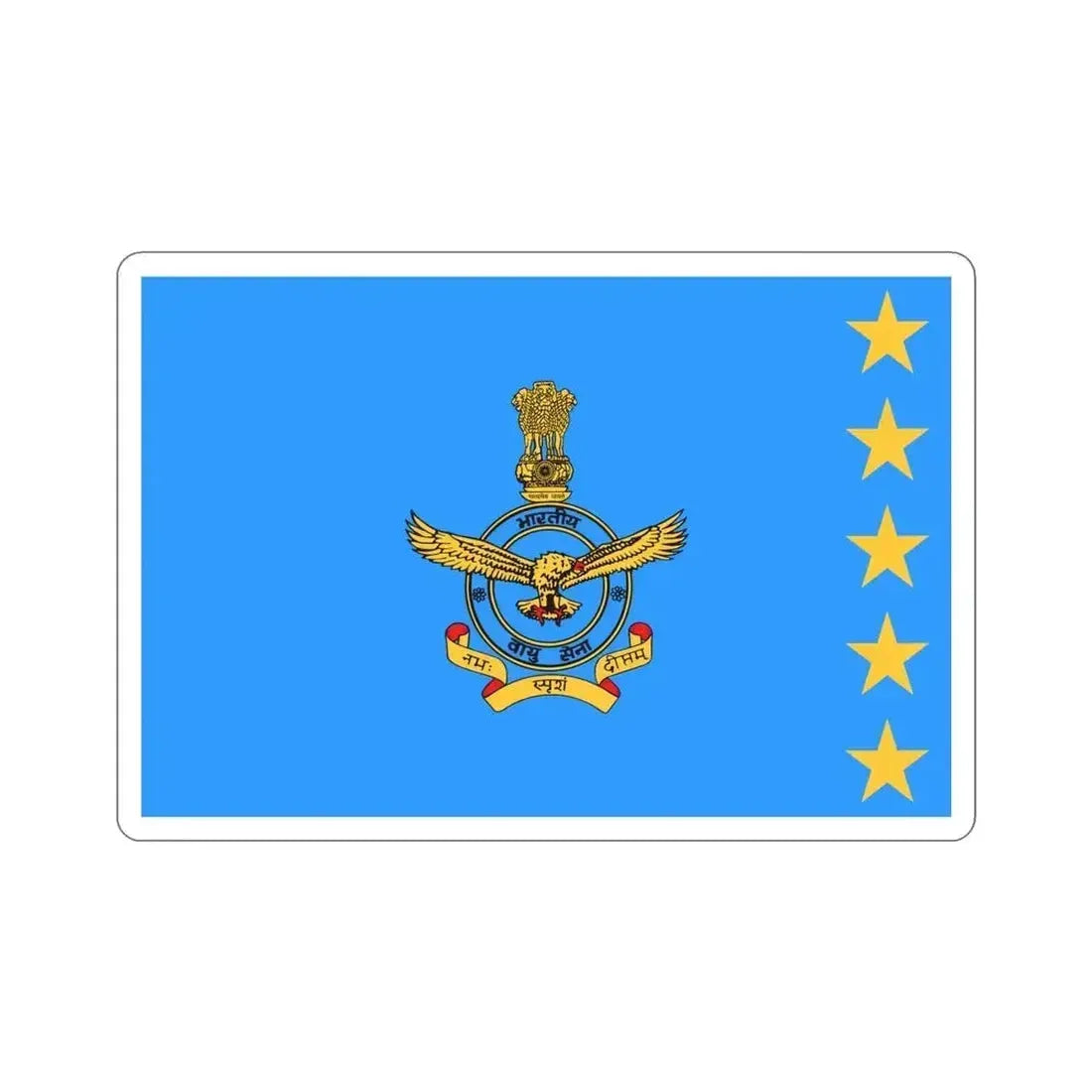 Flag of the Marshal of the Air Force (India) STICKER Vinyl Die-Cut Decal 5 Inch - The Sticker Space